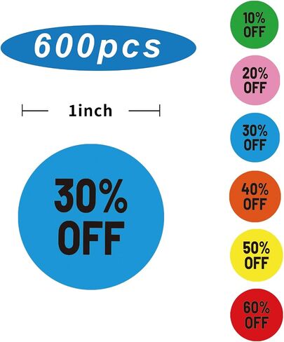 Starboling Garage Sale Stickers,4050 Pcs 1/2" X 3/4" Yard Sale Price Stickers Rectangle Preprinted Price Labels,for Flea Market Pre-Printed Pricing Stickers(Gradient Rectangle Big Price) in Saudi Arabia