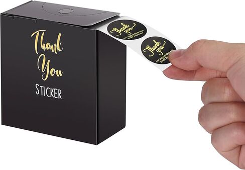 Mr. Pen- ملصقات شكرًا لك، 500 قطعة، 1 بوصة، ملصقات شكرًا لك على التغليف، ملصقات شكرًا لك سوداء، ملصقات ملصقات شكرًا لك، ملصقات شكرًا لك، ملصقات شكرًا لك على الأعمال الصغيرة، ملصقات التعبئة والتغليف in Kuwait