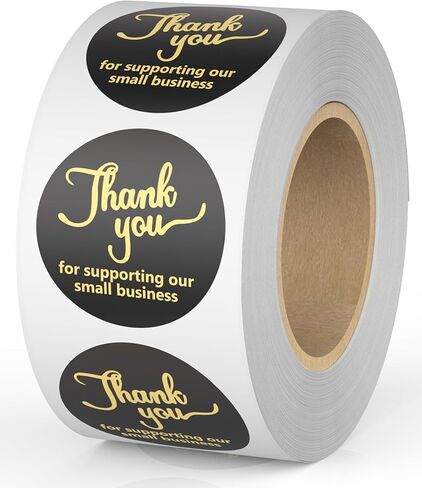 Mr. Pen- ملصقات شكرًا لك، 500 قطعة، 1 بوصة، ملصقات شكرًا لك على التغليف، ملصقات شكرًا لك سوداء، ملصقات ملصقات شكرًا لك، ملصقات شكرًا لك، ملصقات شكرًا لك على الأعمال الصغيرة، ملصقات التعبئة والتغليف in Kuwait