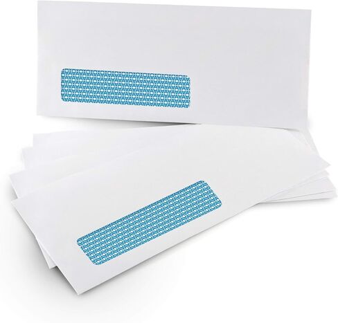 Aimoh 500#10 Single Left Window SELF Seal Security Envelopes - Super Strong Quick-Seal Self Sealing Closure, Security Tinted, Size 4-1/8 x 9-1/2 Inches, 24 LB - 500 Count (35210) in Kuwait