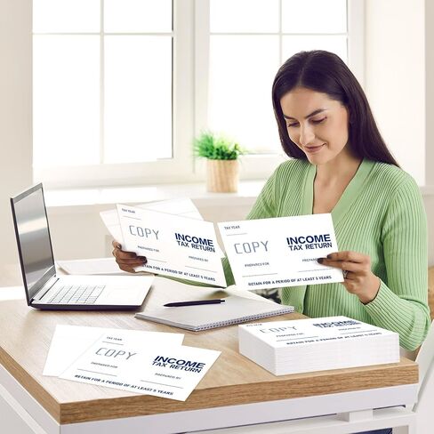 100 قطعة 9 × 6.3 بوصة مغلف إقرار ضريبة الدخل، مغلفات كتيب أمان ورقية، مظاريف إقرارات ضريبية جانبية مفتوحة لمجهزي الضرائب، المكتب، الأعمال، الكتالوج، المستندات القانونية، البريد، أبيض، 23 رطل in Kuwait