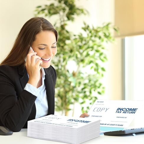 100 قطعة 9 × 6.3 بوصة مغلف إقرار ضريبة الدخل، مغلفات كتيب أمان ورقية، مظاريف إقرارات ضريبية جانبية مفتوحة لمجهزي الضرائب، المكتب، الأعمال، الكتالوج، المستندات القانونية، البريد، أبيض، 23 رطل in Kuwait