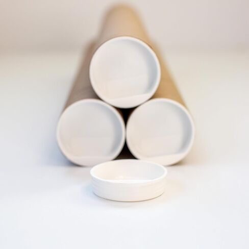 | 2-pack Kraft Mailing Tubes with Caps | 2-inch x 12-inch Usable (13" total length) | Heavy-Duty Cardboard Poster Tubes for Shipping and Storage of Documents and Art in Kuwait