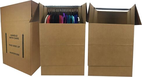 Uboxes صناديق متحركة حزم صناديق نقل خزانة الملابس 24x24x40 - حزمة من 3 in Saudi Arabia