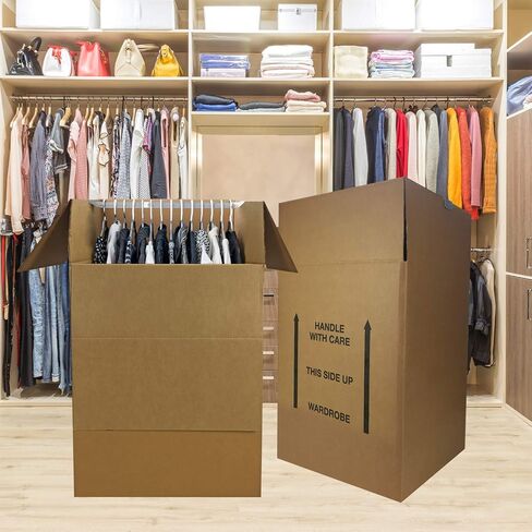 Uboxes صناديق متحركة حزم صناديق نقل خزانة الملابس 24x24x40 - حزمة من 3 in Saudi Arabia