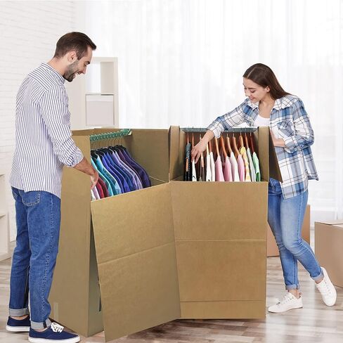 Uboxes صناديق متحركة حزم صناديق نقل خزانة الملابس 24x24x40 - حزمة من 3 in Saudi Arabia