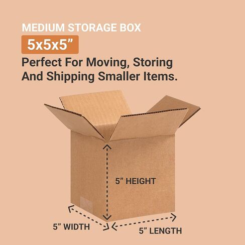 Aviditi Shipping Boxes Small 12"L x 12"W x 12"H, 25-Pack | Corrugated Cardboard Box for Packing, Moving and Storage in Saudi Arabia