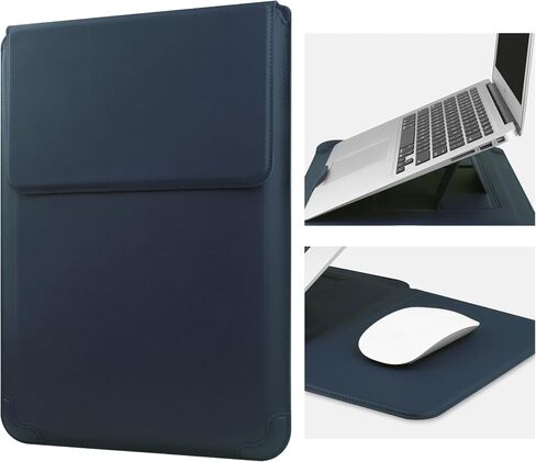 حقيبة جلدية لجهاز الكمبيوتر المحمول HoYiXi 15 16 بوصة لجهاز MacBook Pro 16 2021 & 2019/ASUS Vivobook 15/Huawei MateBook D15/HP 15.6 بوصة PC/MacBook Pro 15/Surface Laptop 3/Dell Inspiron 15/IdeaPad، بني in Saudi Arabia