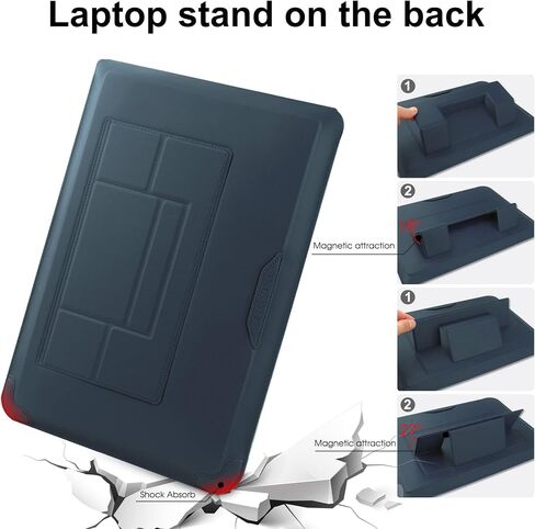 حقيبة جلدية لجهاز الكمبيوتر المحمول HoYiXi 15 16 بوصة لجهاز MacBook Pro 16 2021 & 2019/ASUS Vivobook 15/Huawei MateBook D15/HP 15.6 بوصة PC/MacBook Pro 15/Surface Laptop 3/Dell Inspiron 15/IdeaPad، بني in Saudi Arabia