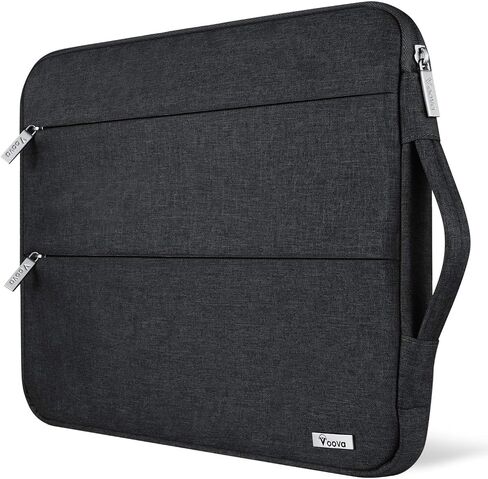 حقيبة حمل كمبيوتر محمول Voova 15.6 16 بوصة، حقيبة غطاء كمبيوتر مقاومة للماء متوافقة مع MacBook Pro 16 M3 M2 M1 Pro/Max 2023-2019، Dell XPS 15,15-16 بوصة Hp Lenovo Acer Asus Chromebook، أسود in Saudi Arabia