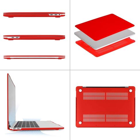 حافظة MOSISO متوافقة مع جهاز MacBook Pro 13 بوصة M2 2024، 2023، 2022-2016 A2338 M1 A2251 A2289 A2159 A1989 A1708 A1706 مع/بدون شريط لمس، غطاء حماية من البلاستيك الصلب، أسود مطفي in Kuwait