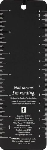 Not Meow, I'm Reading Beaded Bookmark, Cardstock in Saudi Arabia