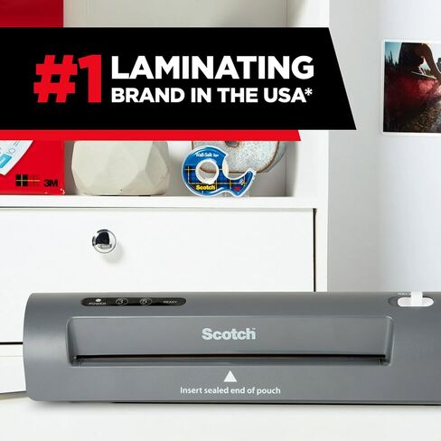 Scotch TL901X Thermal Laminator, 1 Laminating Machine, Gray, Laminate Recipe Cards, Photos and Documents, For Home, Office or School Supplies, 9 in. in Saudi Arabia