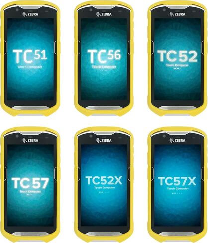غطاء واقٍ ممتص للصدمات حذاء متين مع حزام يد لهاتف Zebra TC51 TC510K TC52 TC56 TC57 (أصفر) in Kuwait
