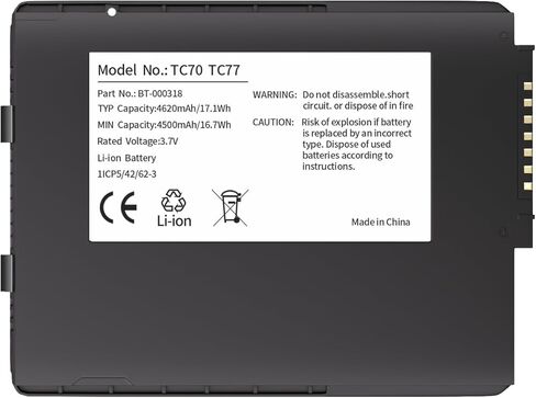 TC70 TC77 استبدال بطارية لرمز الحمار الوحشي - متوافق مع TC75، TC72، TC55، TC70x، TC75x، TC75EK، TC700K، TC77HL، TC75FK، TC720L، TC75BH - بطارية ماسح الباركود المتينة in Kuwait