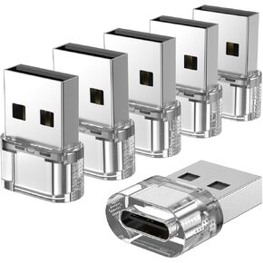 USB A to USB C Adapter 12Packs, USB Male to C Adapter for Charging & OTG Function, USB-A Male to USB-C FemaleAdapter Compatible with iPhone15 Plus Pro Max/Airpods/iPad 9 10 Air 5 Mini 6 (Yellow