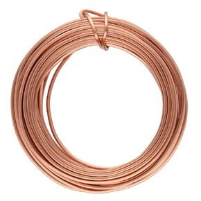 The Beadsmith Square Craft Wire - Wire Elements - Soft Temper - 21 Gauge, 7 Yard Coil - Copper Color - Beading Wire Used for Jewelry Making, Wire Wrapping, and Other DIY Arts & Crafts