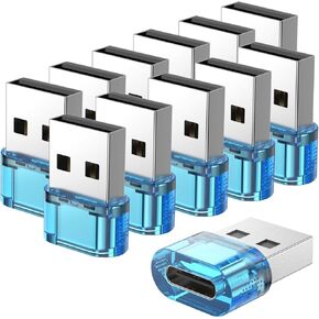 محول USB A إلى USB C 12 حزمة، محول USB ذكر إلى C للشحن ووظيفة OTG، محول USB-A ذكر إلى USB-C أنثى متوافق مع iPhone15 Plus Pro Max/Airpods/iPad 9 10 Air 5 Mini 6 (أصفر) in Kuwait
