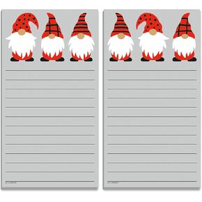 Current Christmas Gnomes Magnetic Notepad Set – Set of 2 Memo Pads, 60-Sheet Pads, 3½ x 6½ Inches, Shopping List, To-Do Notes, Printed in The USA in Kuwait