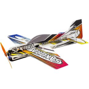 Viloga Upgrade 3D EPP Plane Sakura Aerobatic Flying Airplane, 420mm Durable Foam RC Plane Kit to Build for Adults (KIT+Motor+ESC+Servo+Mini 4CH RX(Frsky-D16), PP Sakura, Not Including Radio Control)