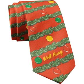 Well Hung Necktie Funny Ties Christmas Tie Mens Novelty Neckties