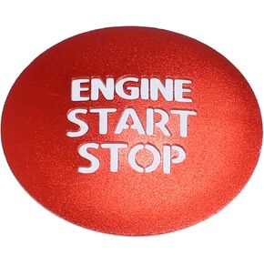 Engine Start Stop Ignition Button Overlay Cover Decal Interior Trim Sticker for Toyota Tacoma 2016-2021 Aluminum Alloy Red