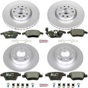 Power Stop ESK5801 Euro-Stop Brake Kit For Audi A3, Audi A3 Quattro, VW Beetle, VW Eos, VW GTI, VW Jetta [Model Specific]