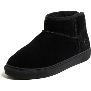 Fireside by Dearfoams Men's Bathurst Slipper Shearling Micro Bootie Indoor Outdoor House Shoe