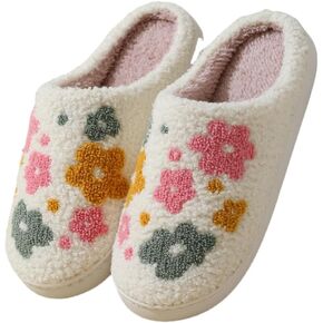 Women Home Slippers Cute Pattern Strawberry Slippers Indoor Outdoor Plaid Shoes Warm Soft Bedroom Shoes Fuzzy Closed Toe Sandals Non Slip House Bedroom Slippers