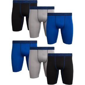 Reebok Men’s Underwear – Long Leg Performance Boxer Briefs (6 Pack)