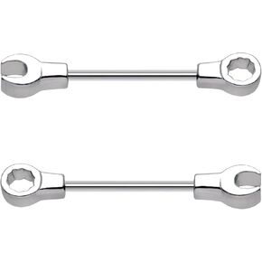 14G Wrench Barbell Nipple Ring 316L Anchor and Rudder Nipple Barbell Screw Nipple Rings Body Piercing Jewelry for Women Men