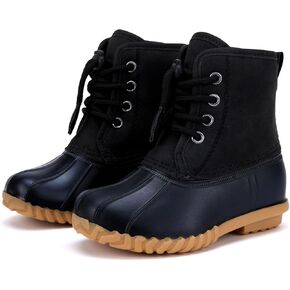 BMCiTYBM Toddler Winter Boots Waterproof Duck Snow Boots Boys Girls High Top Outdoor Warm Shoes for Cold Weather (Toddler/Little Kids)