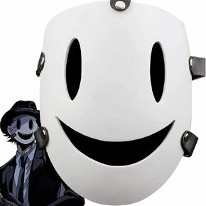 High Rise Invasion Mask Anime Sniper Tenku Shinpan High-Rise Invasion Mask Halloween White Smile Shy Guy Cosplay Props