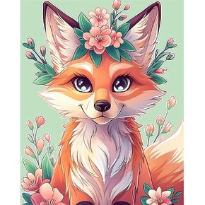 Natuyalo Paint by Numbers Kits for Adults Beginners, 16" Wx20 L Canvas Pictures Drawing Acrylic Paintwork with 3 Pcs Paintbrushes, Colorful Flowers