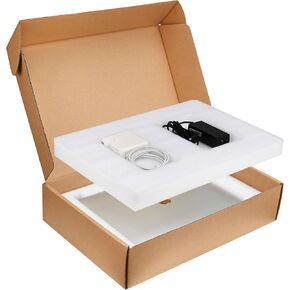 Laptop Box Secure Mailer Box Laptop Shipping Boxes with Protection Foam for Laptop Shipping, Fits Laptop Screen Sizes Up to 17.8 Inch (White)