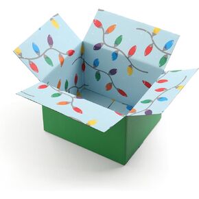 Great Papers! GiftIn Corrugated Shipping Box, Holiday Lights, for Gifts, Birthdays, Holidays, and Care Packages, 2 Pack (2023059)