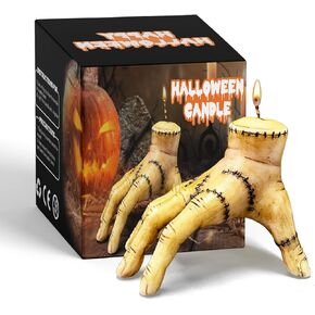 Halloween Scented Candle, Halloween Decoration, Wednesday Addams Family Thing Hand Candle, Thing Hand Candle for Halloween Table Decor, Spooky Gifts for Women Men (Halloween Candle)