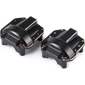 AR44 Black Brass Weights Front & Rear Brass Counterweight Compatible with Axial SCX10 II Upgrades 90046 90047 1/10 RC Crawler (FR 4 in 1 Set)