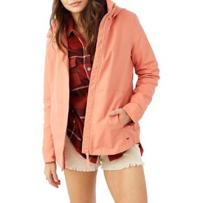 O'NEILL Women's Hooded Rain Jacket - Water Resistant Raincoat for Women with Pockets