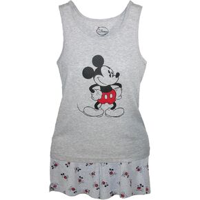 Disney Mickey Mouse Tank and Shorts Pajama Set, Large, Grey