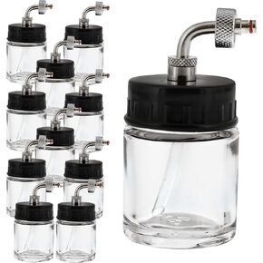 Master Airbrush Brand Box of 10-Each TB-007 Empty 3/4-Ounce, (22cc) Glass Bottle for SB84 Side-Feed Mount Airbrush