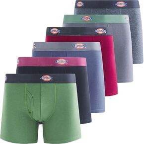 Dickies Mens Underwear 6 Pack Boxers for Men Breathable Cotton Boxer Briefs