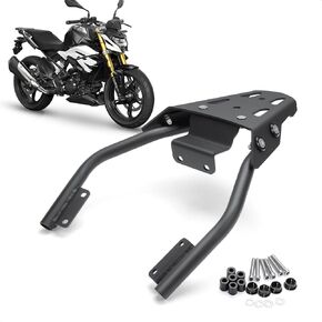 Aluminum Rear Rack for G310R, Small Size Lightweight Sturdy Motorcycle Rear Luggage Rack Rear Grab Passenger Holder for B.M.W G310R 2017 2018 2019 2020 2021 2022 2023, G310R Accessories