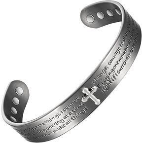Copper Magnetic Bracelet for Women - Detox Jewelry with 3500 Gauss Magnet, Adjustable Cuff Bangle (Type-T)