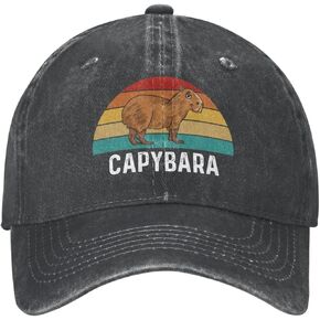 Sefgaen Capybara Hat for Women Baseball Caps Graphic Hat Black