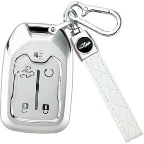 Soft TPU 6-Button for Chevy Key Fob Cover for Suburban Tahoe GMC Sierra 1500 2500HD 3500HD 2015 2016 2017 2018 2019 2020 2021 2022 2023 2024, Gold