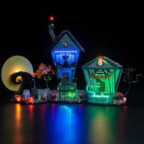 Light Compatible with Lego Tim Burton's The Nightmare Before Christmas 21351, Lighting Set Accessories Compatible with Lego Nightmare 21351, No Models Only Light (Upgraded Version)