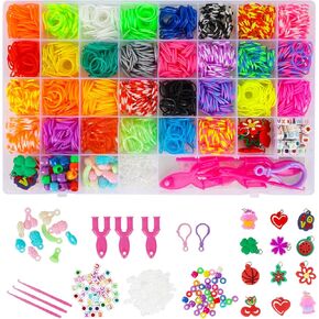 1700+ Rubber Band Bracelet Kit,30 Colors Bracelet Kit for DIY Make and Craft, Rubberband Bracelets kit