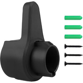 Portable EV Charger Holder - Wall-Mount Connector Holster and Cable Organizer for J1772, Electric Car Charging Nozzle Dock with Screws for Easy Installation