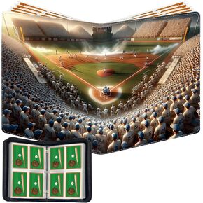 Football Card Binder,9-Pocket Cards Holder,Trading Card Binder Fits 900 Cards With 50 Removable Double Sided Sleeves,Portable Cards Album Case for Sports Cards Collection
